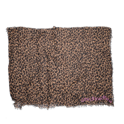 Louis Vuitton Cashmere Silk Leopard Etole Stole Marron 3 of 11