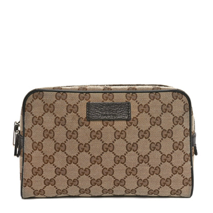 Gucci Monogram Dollar Calfskin Belt Bag Beige Ebony Testa di Moro Marrone Scuro 1 of 12