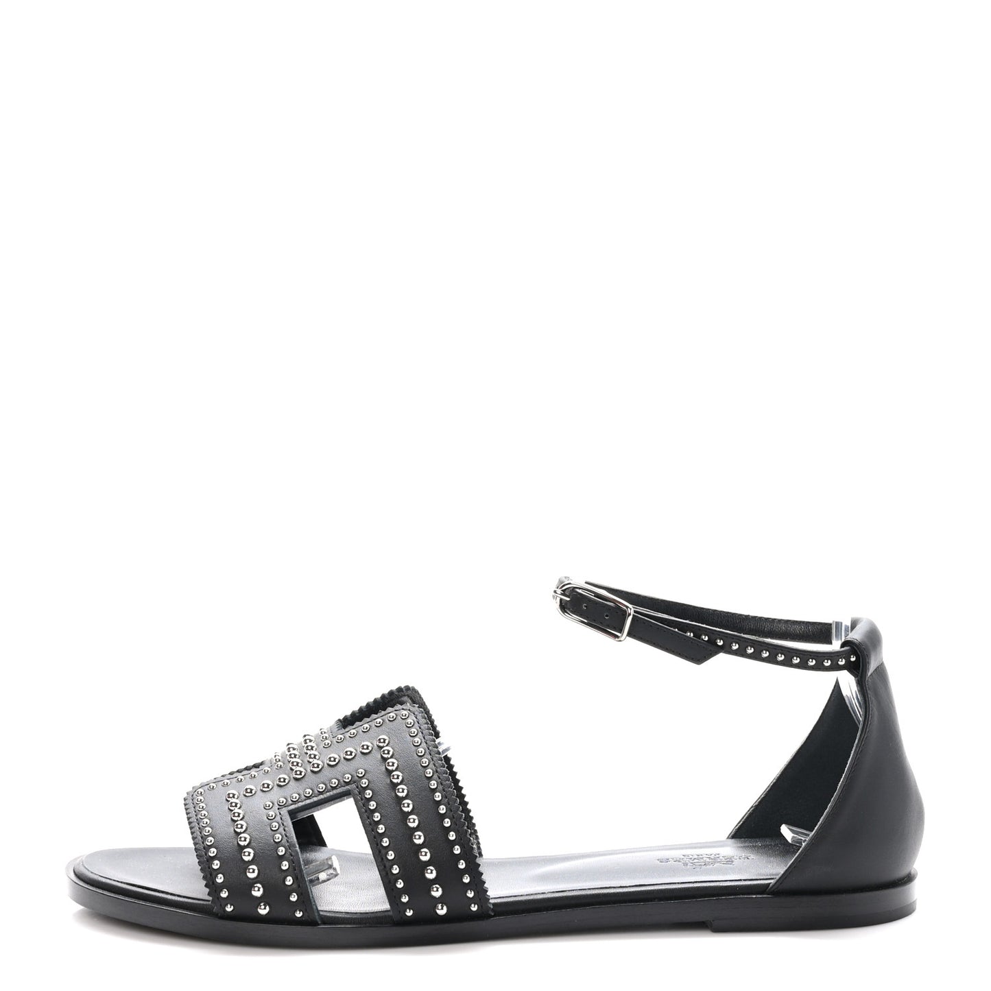 Calfskin Studded Santorini Sandals 39 Black