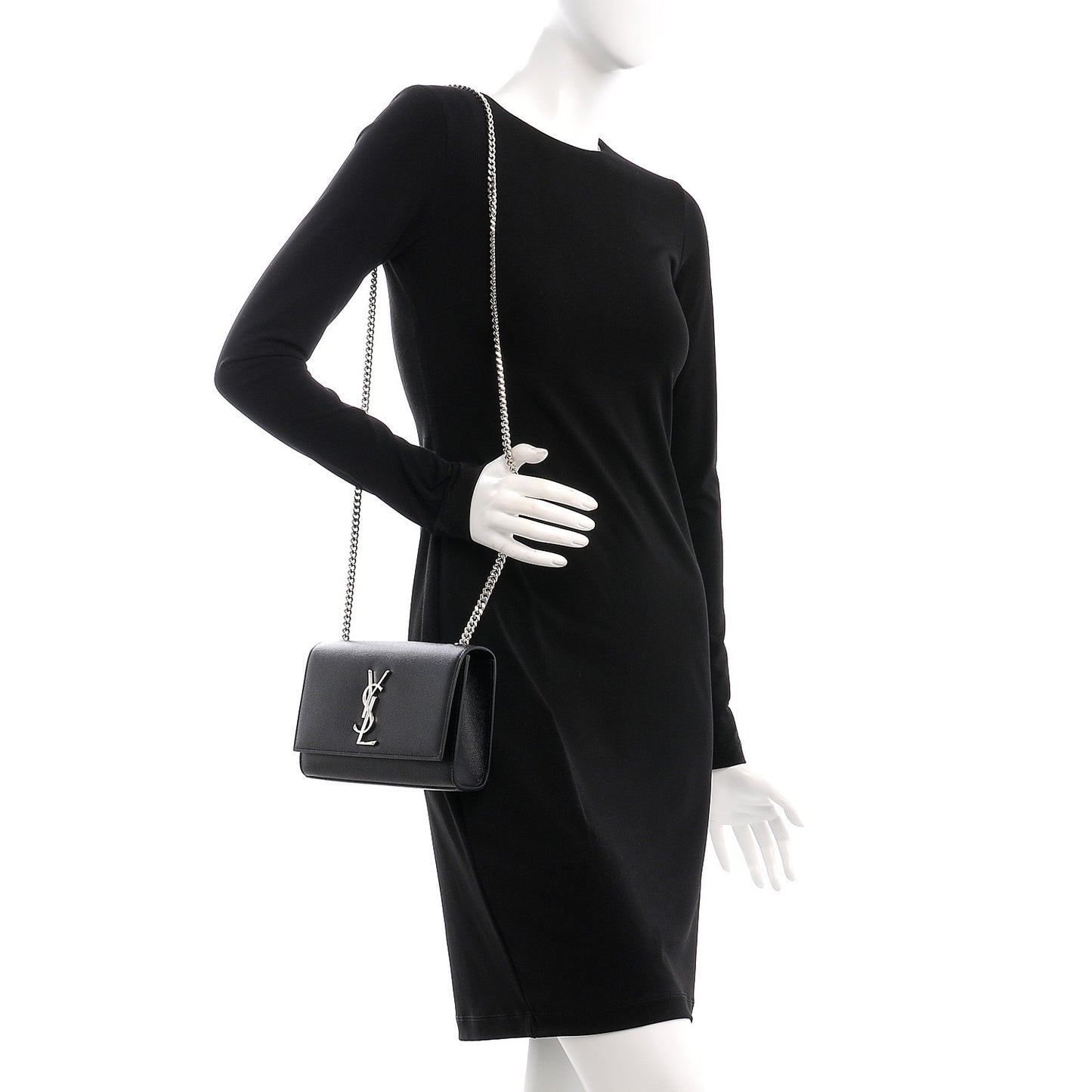 Grain De Poudre Small Monogram Kate Satchel Black