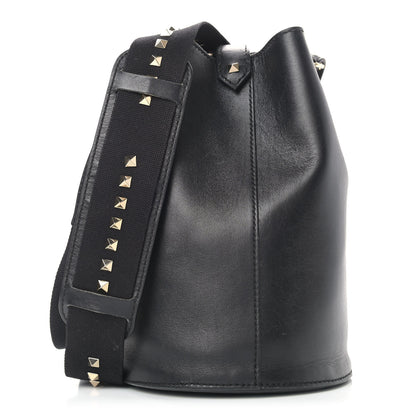 Valentino Garavani Vitello Rockstud Bucket Bag Black 1 of 17