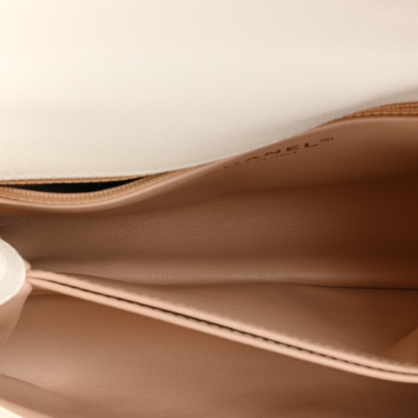 Caviar Quilted Mini Coco Chain Handle Flap White