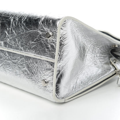 Christian Dior Metallic Calfskin Medium Diorever Flap Silver 7 of 10