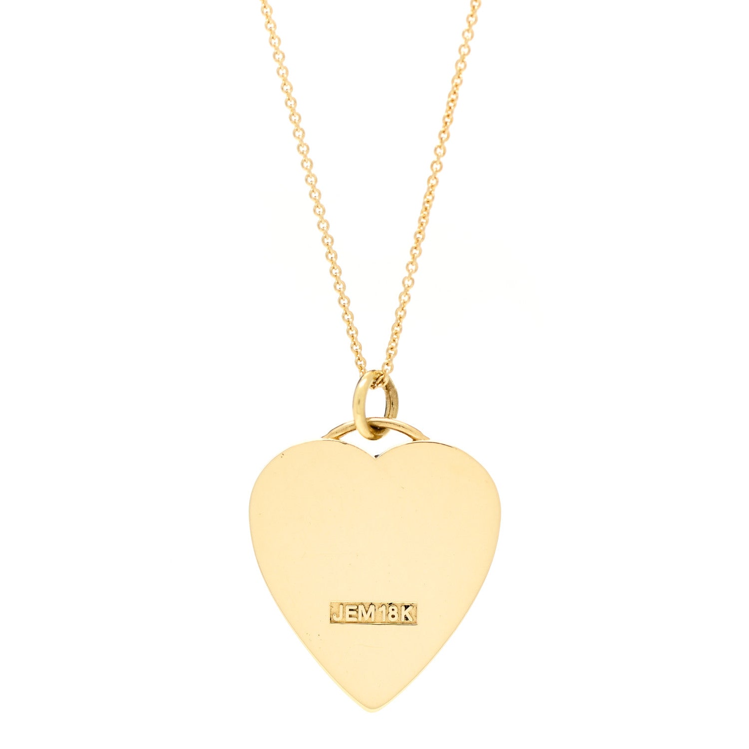 Jennifer Meyer 18K Yellow Gold Diamond Mother of Pearl Heart Pendant Necklace 4 of 5