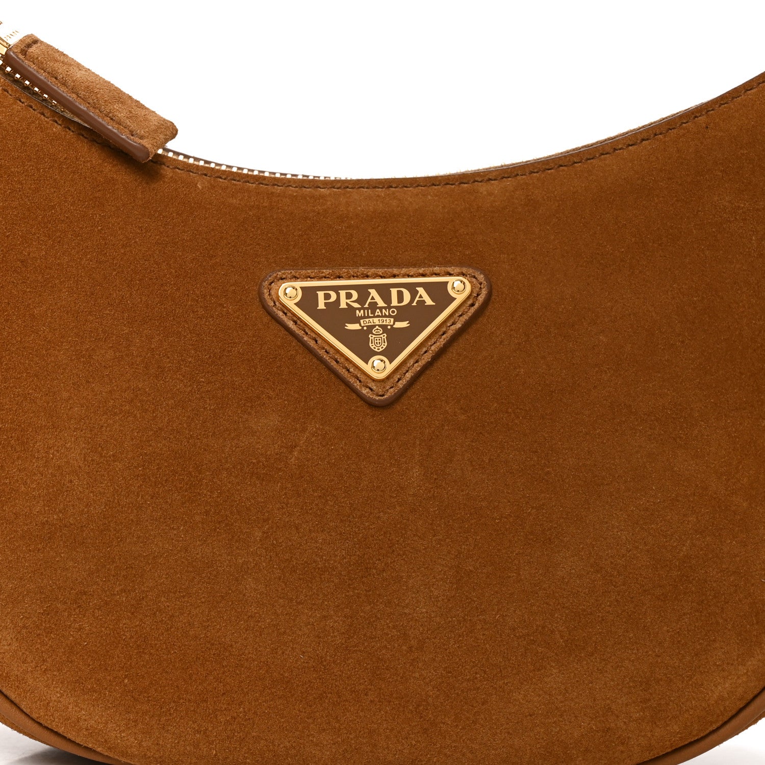Prada Scamosciato Arque Shoulder Bag Cacao 6 of 8