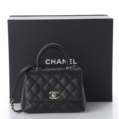 Chanel Caviar Quilted Extra Mini Coco Handle Flap Black 11 of 11