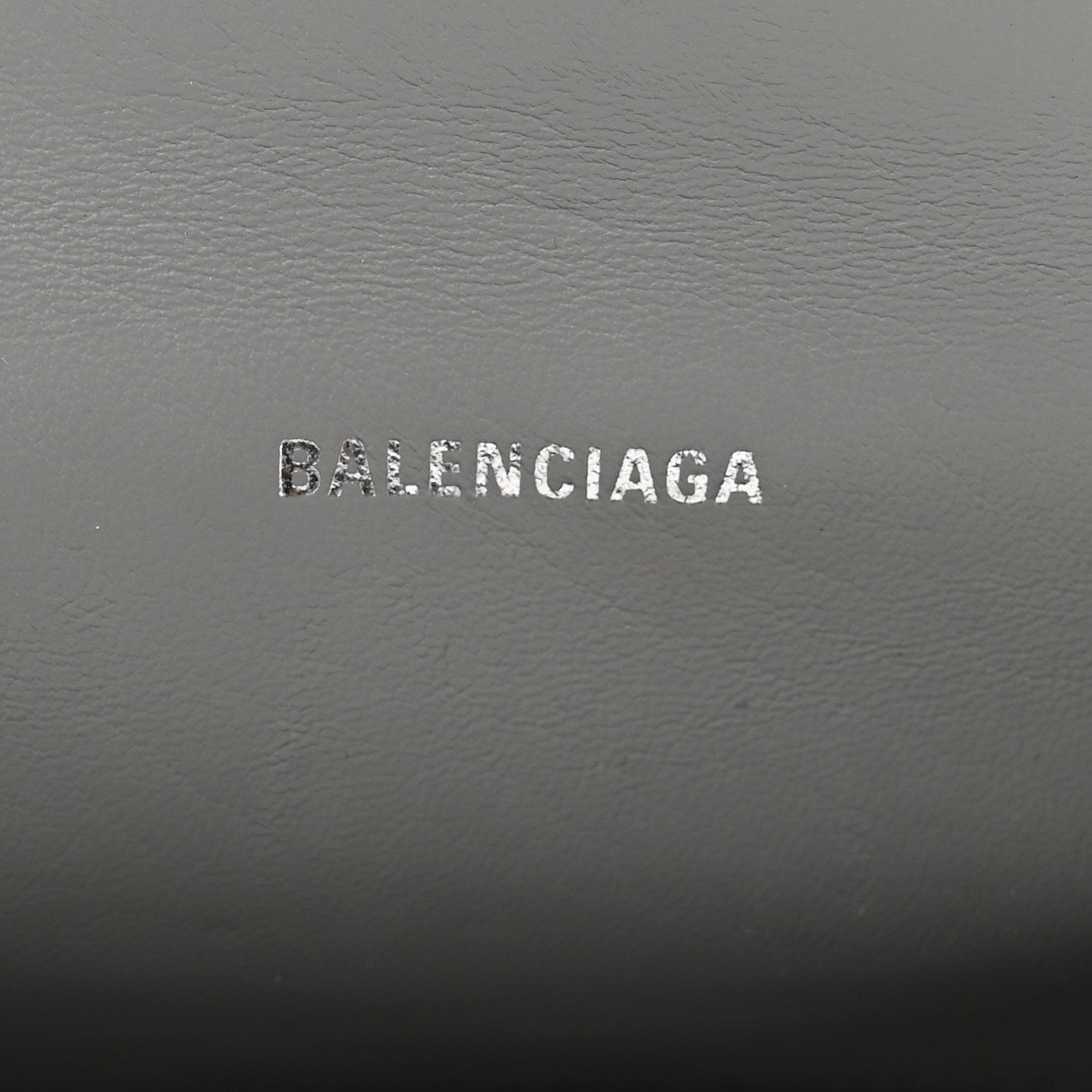 Balenciaga Shiny Calfskin Crocodile Embossed Hourglass Top Handle Bag XS Balenciaga Grey 6 of 13