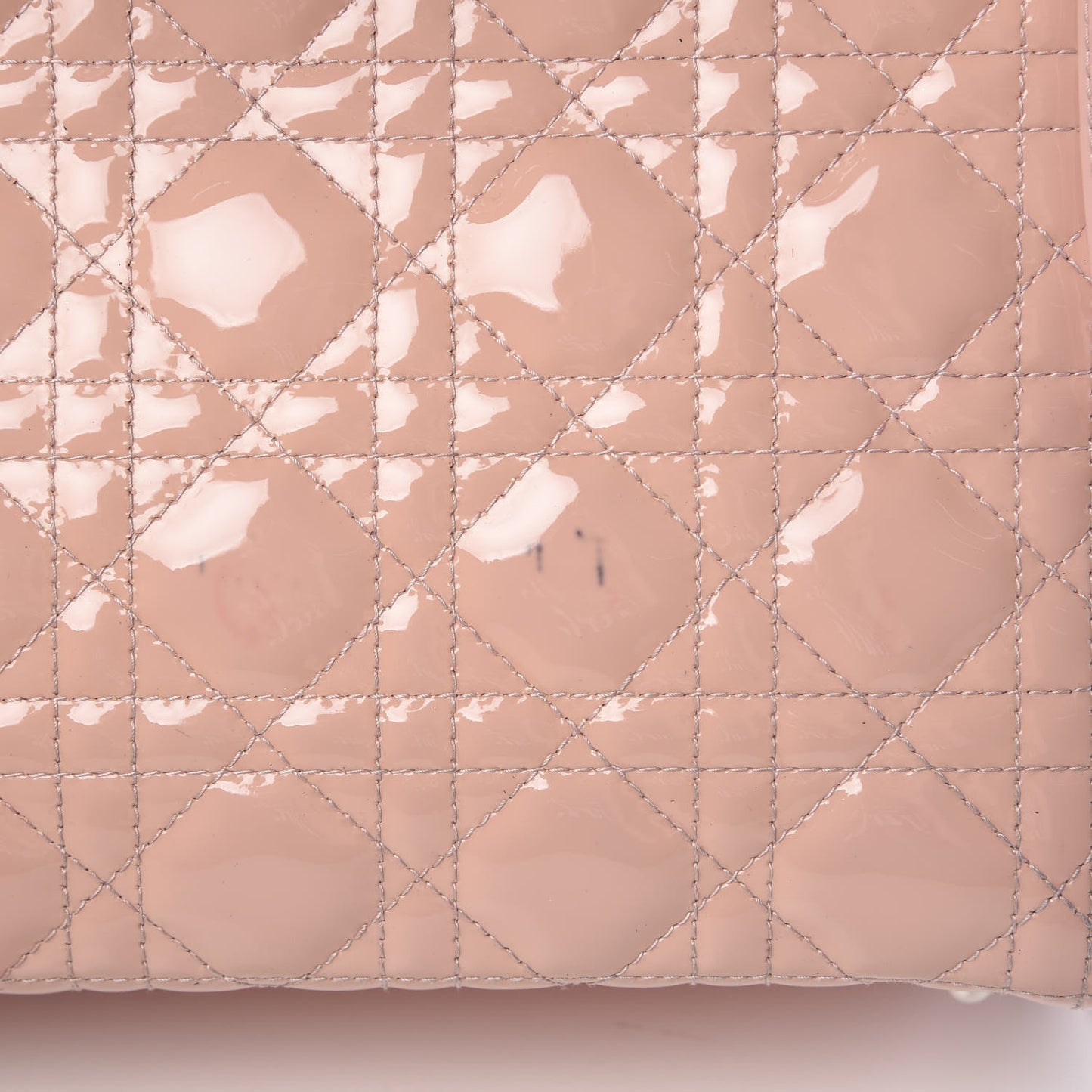 Patent Cannage Large Lady Dior Light Pink