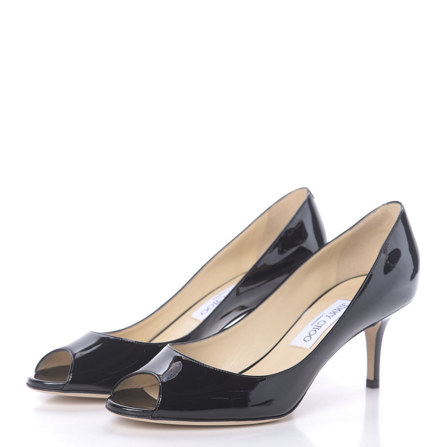 Patent Open Toe Pumps 39 Black