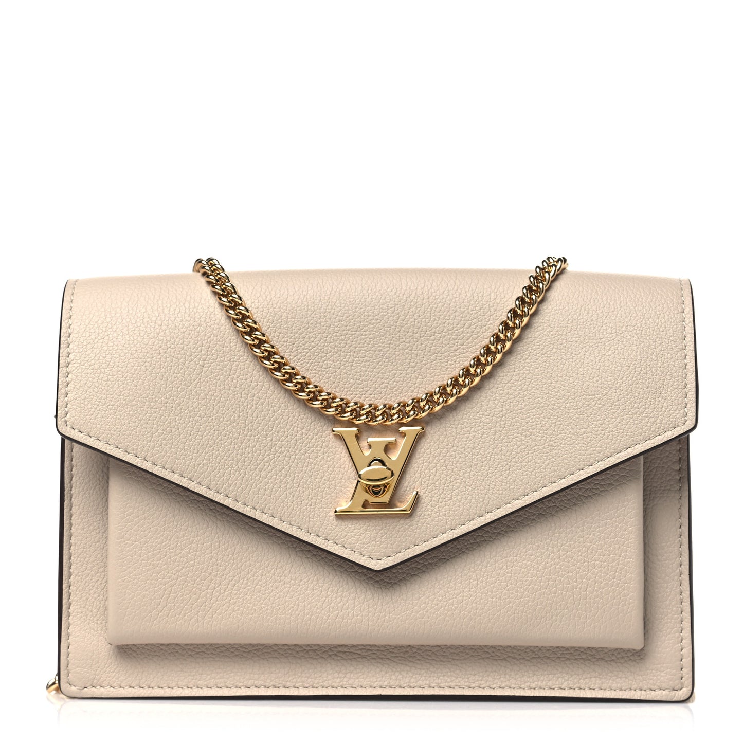 Soft Calfskin My Lockme Chain Pochette Greige