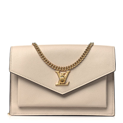 Louis Vuitton Soft Calfskin My Lockme Chain Pochette Greige 1 of 9
