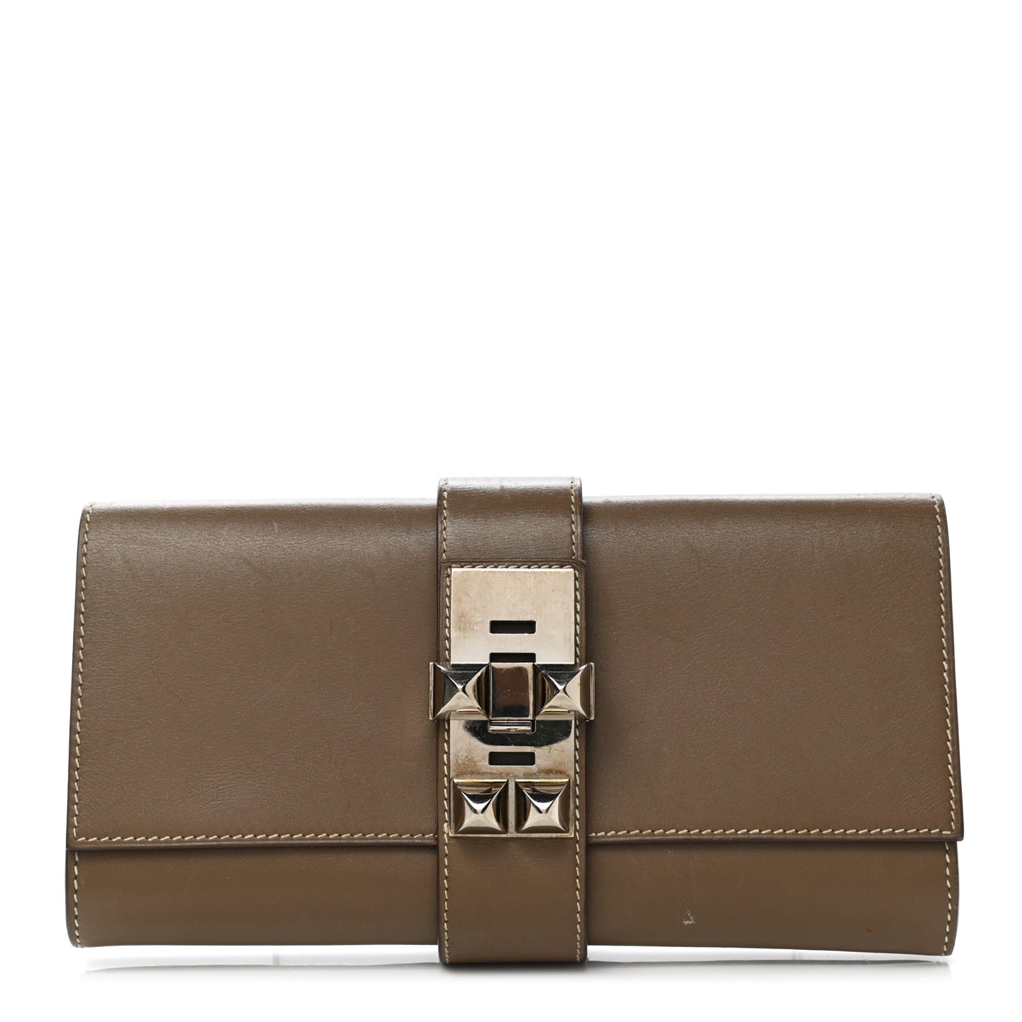 Tadelakt Medor 23 Clutch Etoupe