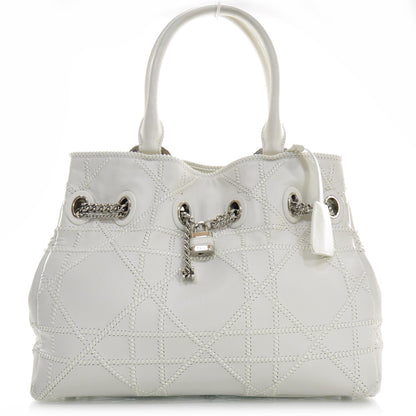 Christian Dior Lambskin Cannage Overstitching Chri Chri Tote White 1 of 8
