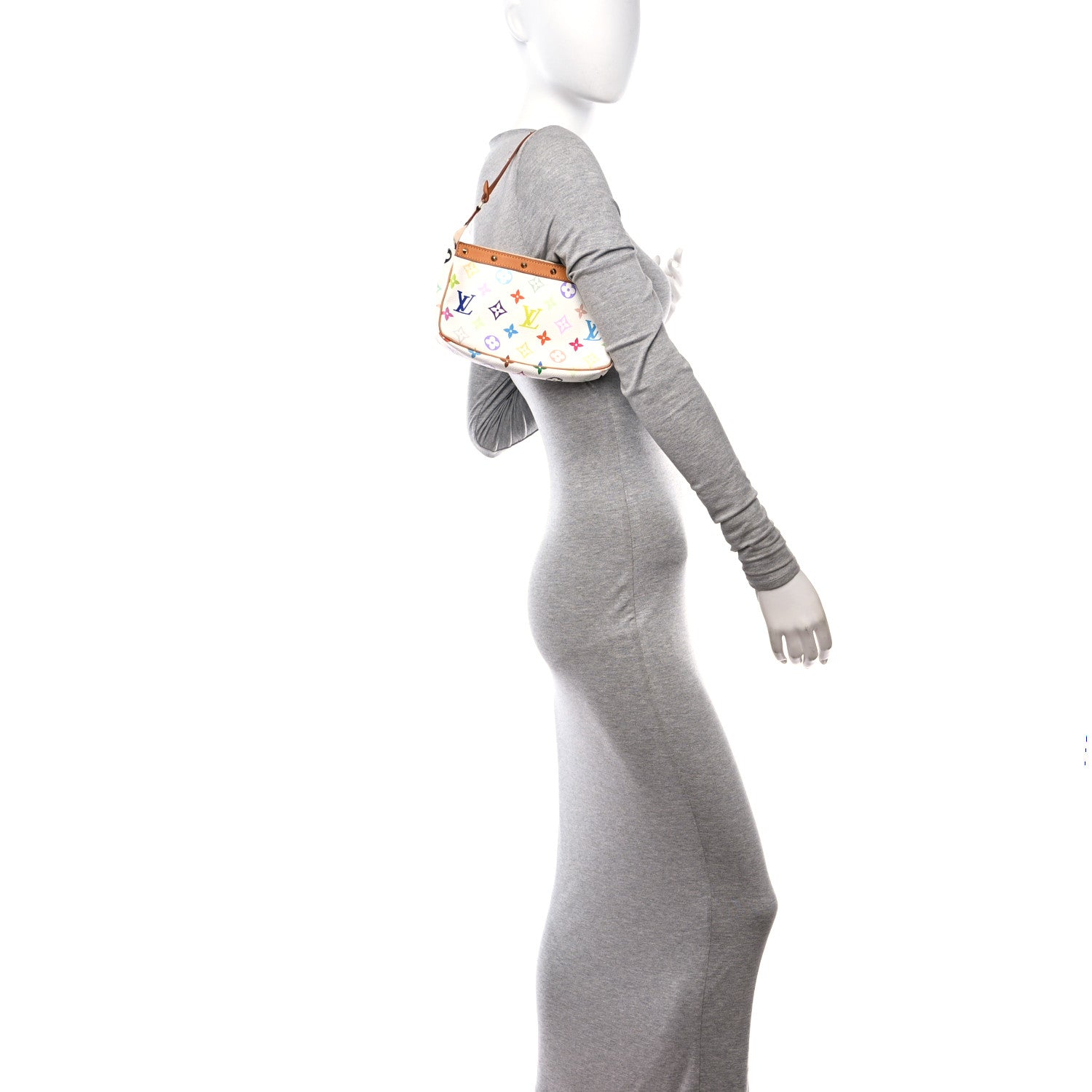Louis Vuitton Monogram Multicolor Pochette Accessories White 2 of 9