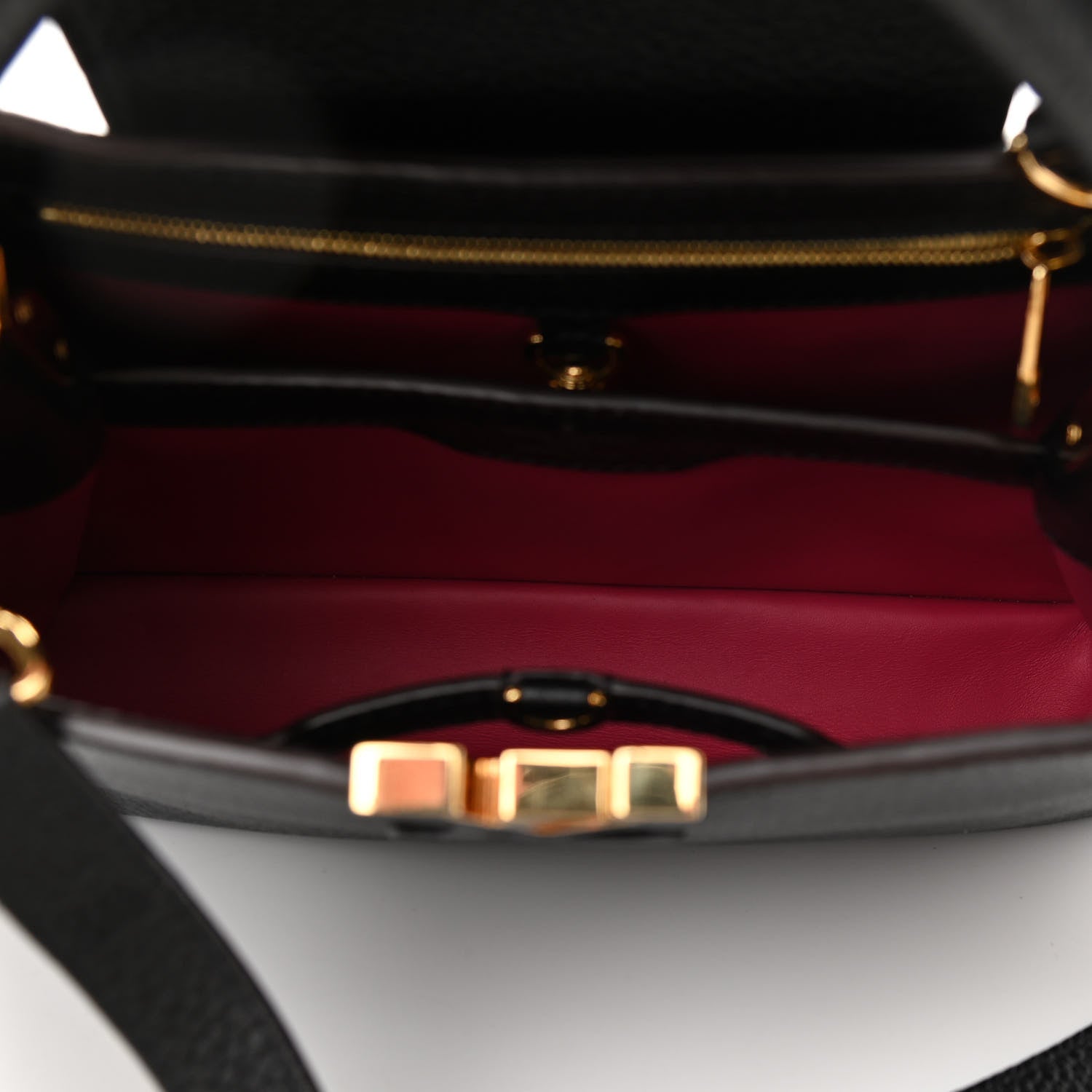 Louis Vuitton Taurillon Capucines BB Black 5 of 9