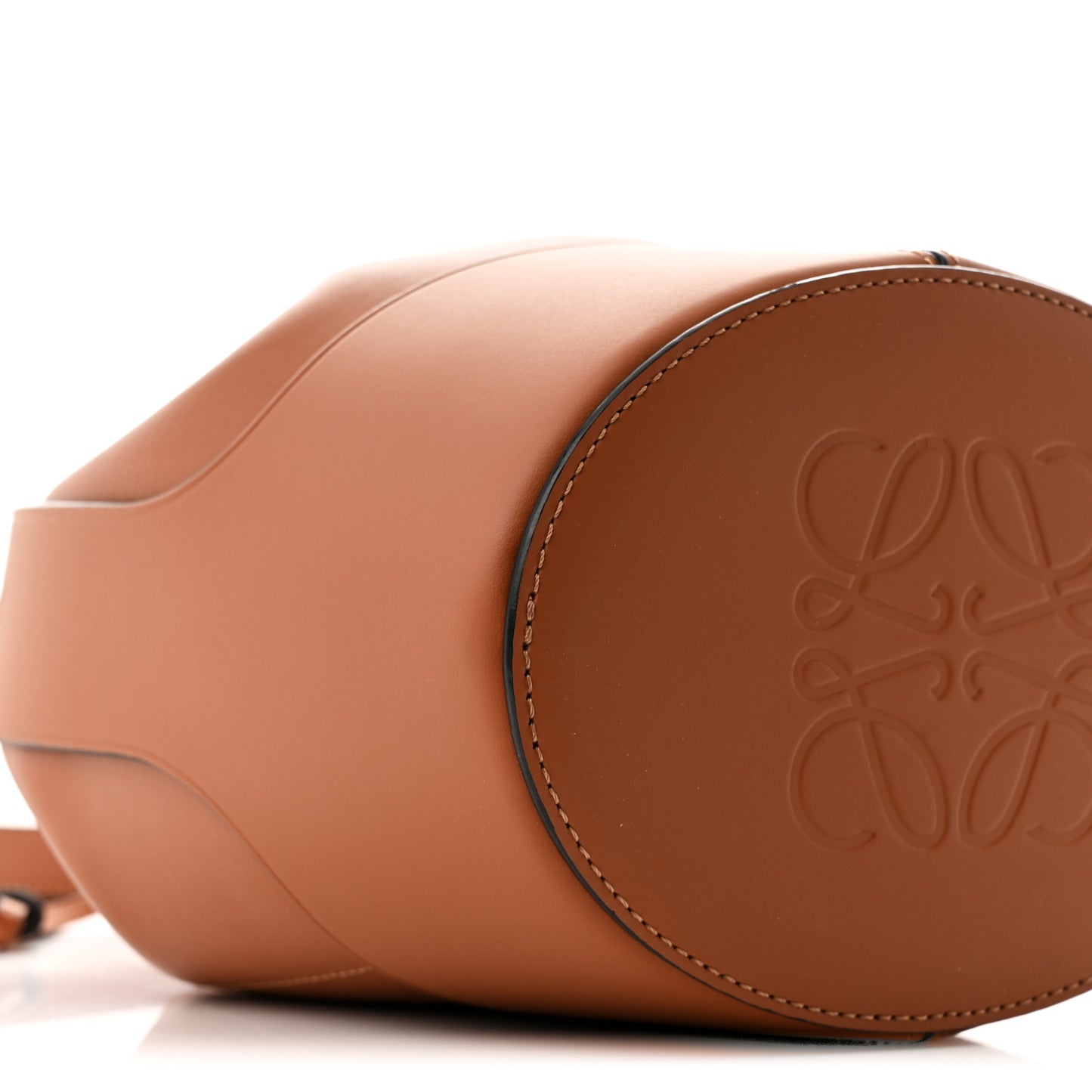 Calfskin Small Balloon Bucket Bag Tan