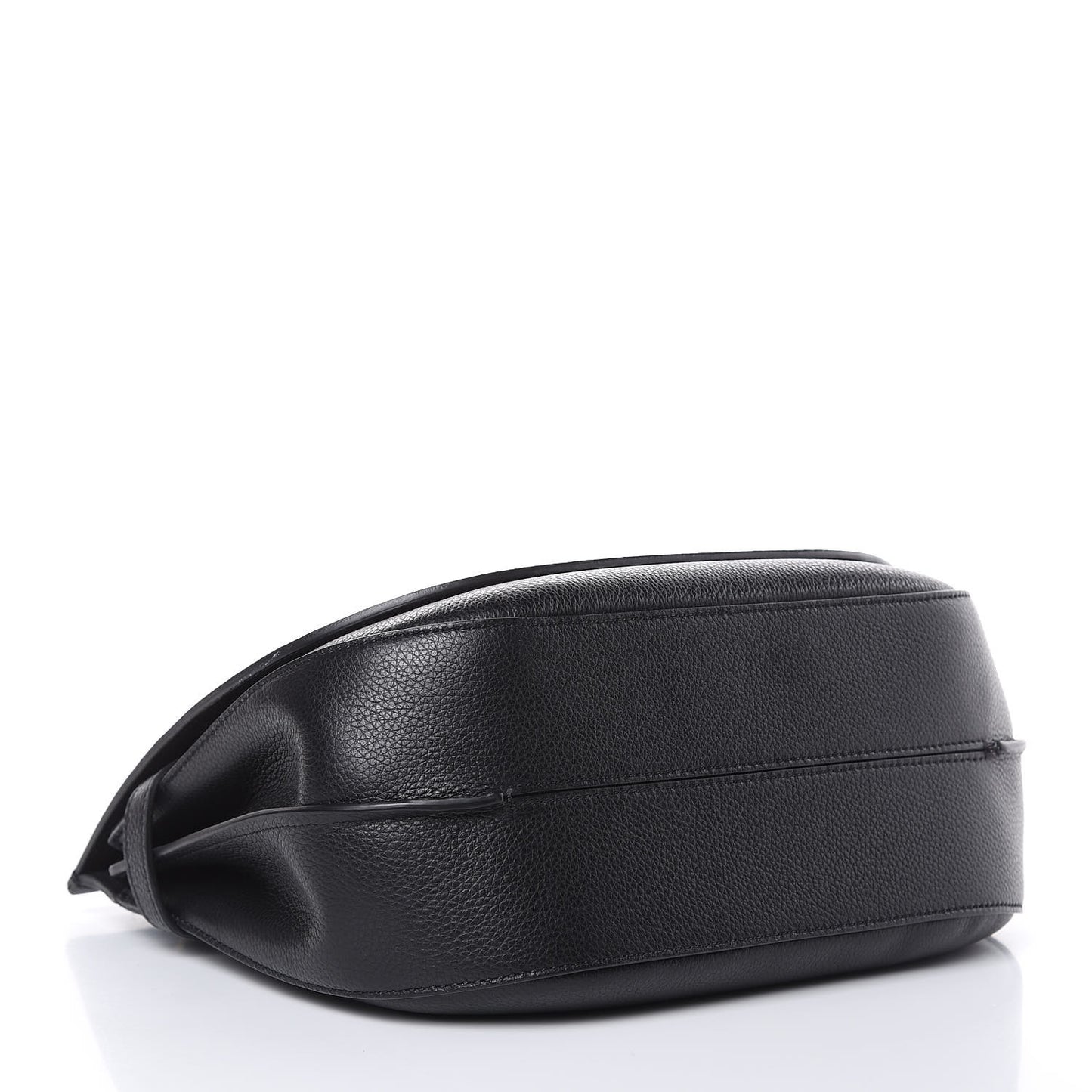 Small Classic Grain Calfskin Amberley Satchel Black