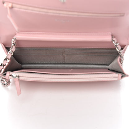 Chanel Caviar Timeless CC Wallet On Chain WOC Pink 5 of 12