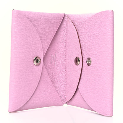 Hermes Chevre Mysore Calvi Duo Card Case Mauve Sylvestre 5 of 10