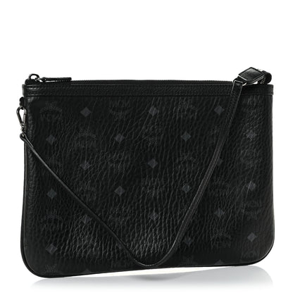 MCM Visetos Liz Shopper Tote Pouch Black 3 of 11