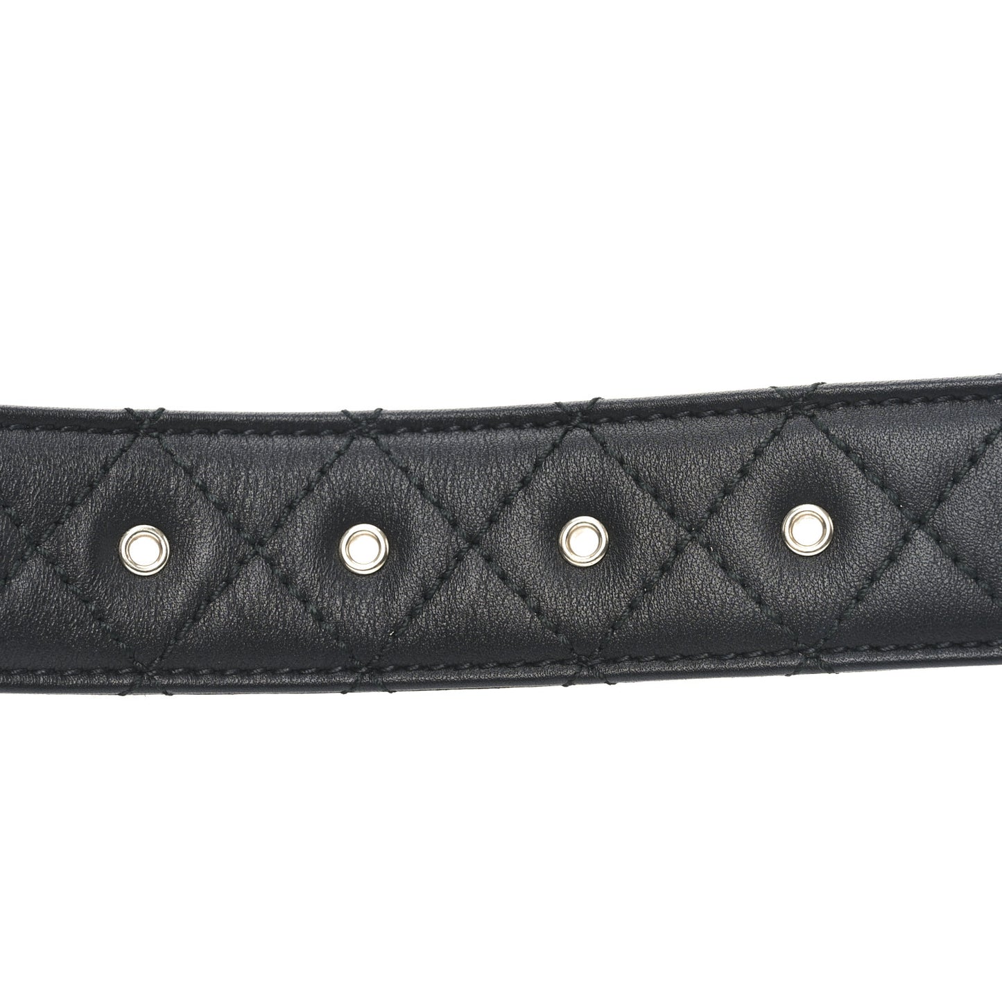 Calfskin Quilted CC Chain Belt 80 32 Black