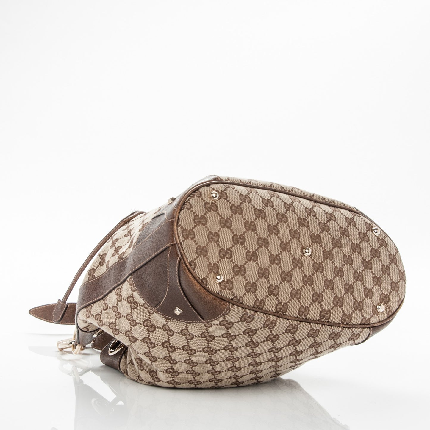 Monogram Drawstring Shoulder Bag Brown