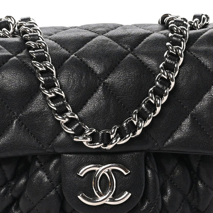 Chanel Washed Lambskin Quilted Mini Chain Around Messenger Black 8 of 10