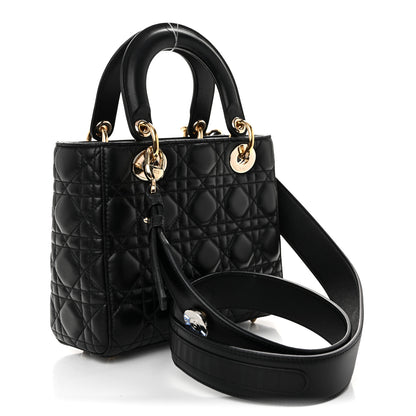 Christian Dior Lambskin Cannage Small Lucky Badges My Lady Dior Black 3 of 10