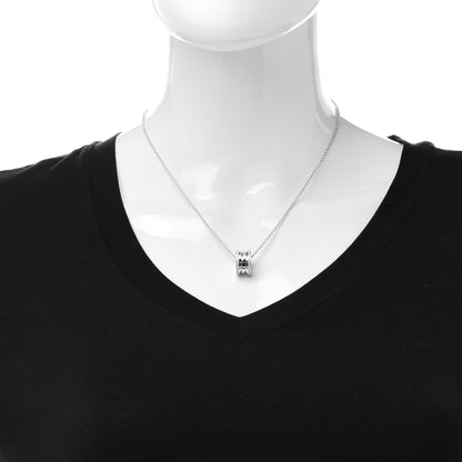 Bulgari 18K White Gold Diamond B.Zero1 Pendant Necklace 2 of 8