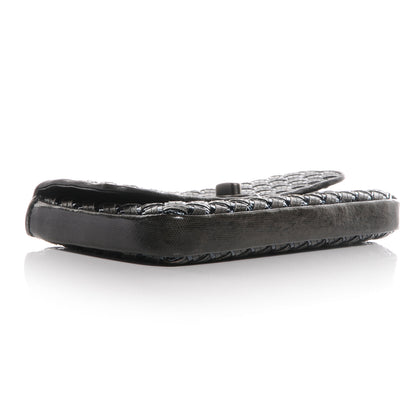Bottega Veneta Snakeskin Turnlock Clutch Black 4 of 9
