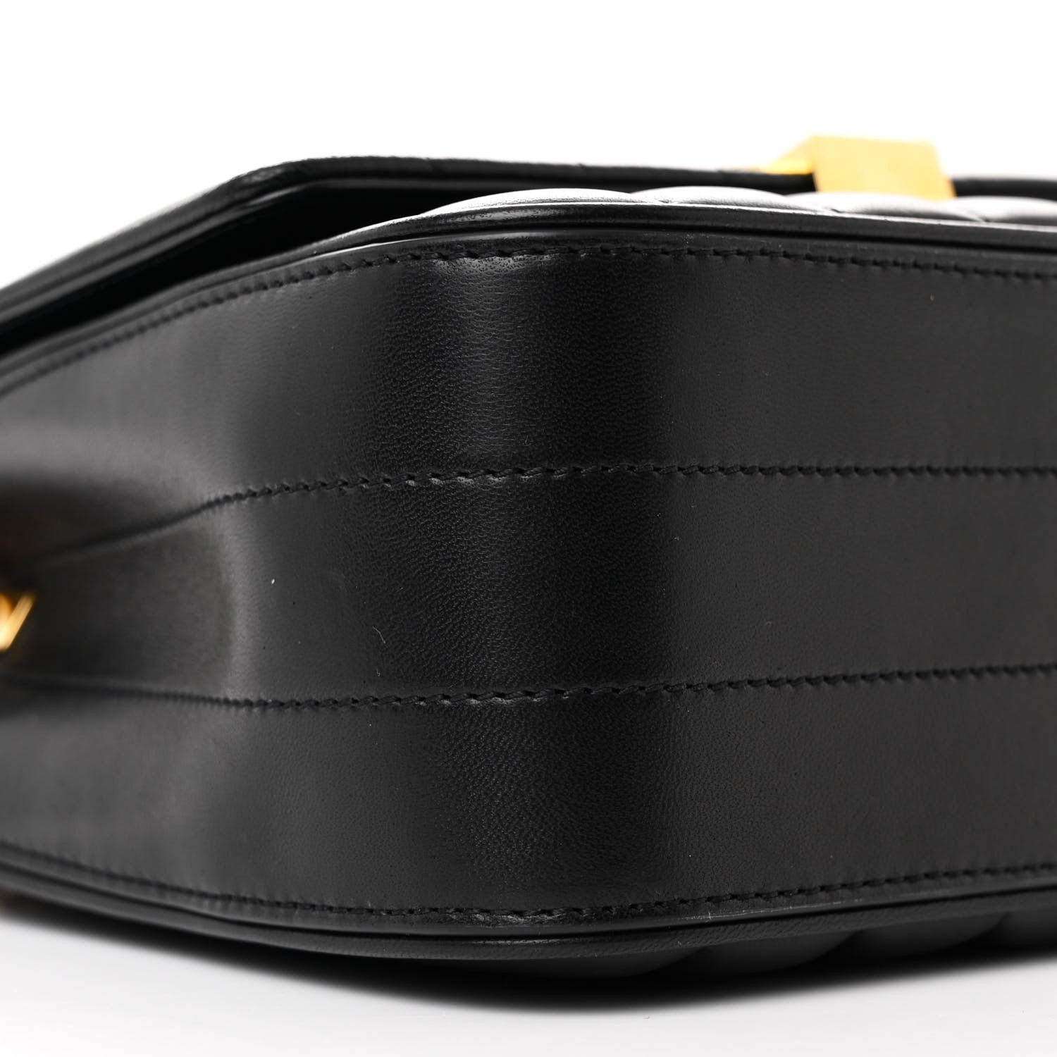 Saint Laurent Lambskin Matelasse Monogram Vicky Chain Wallet Black 9 of 10