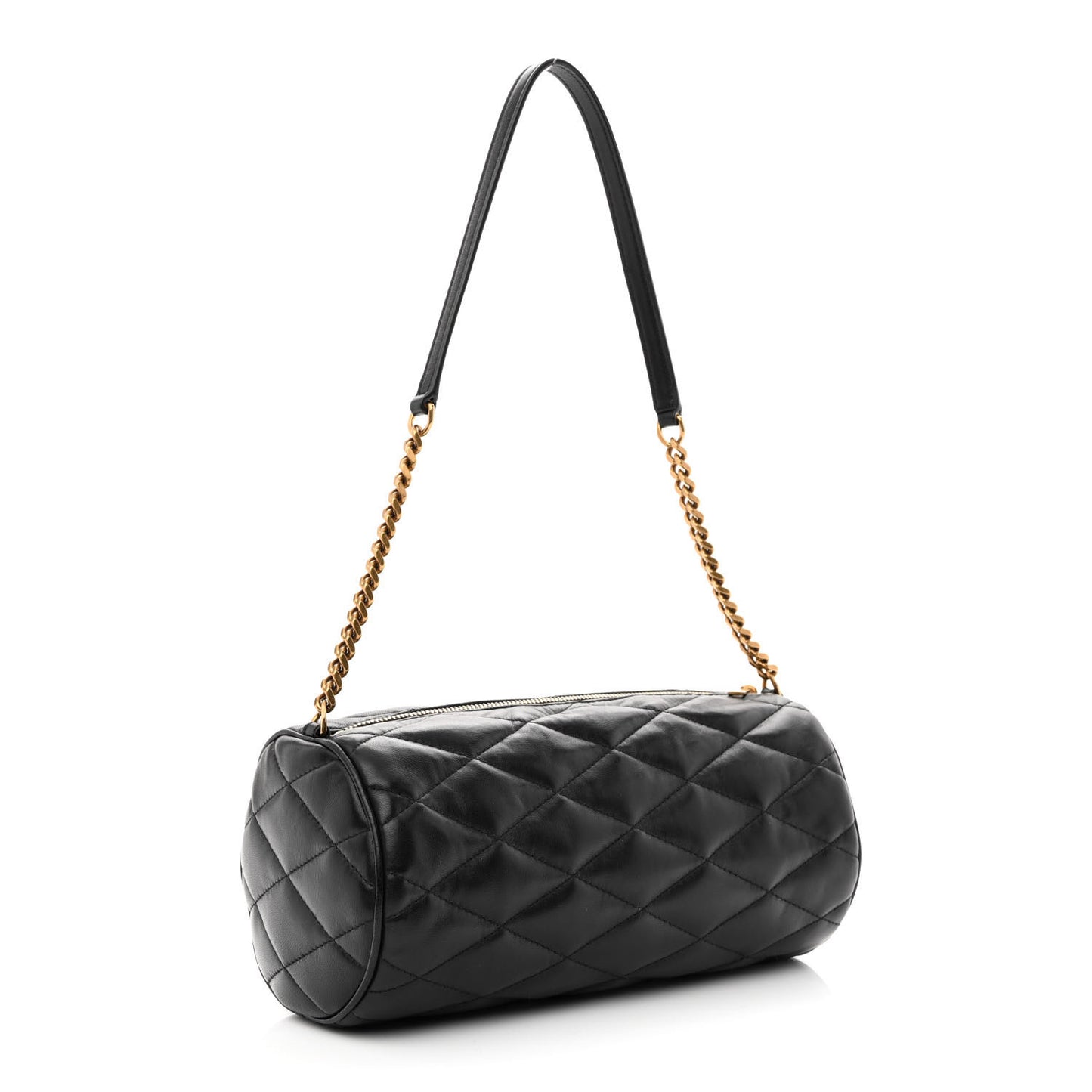 Lambskin Monogram Small Sade Tube Bag Black