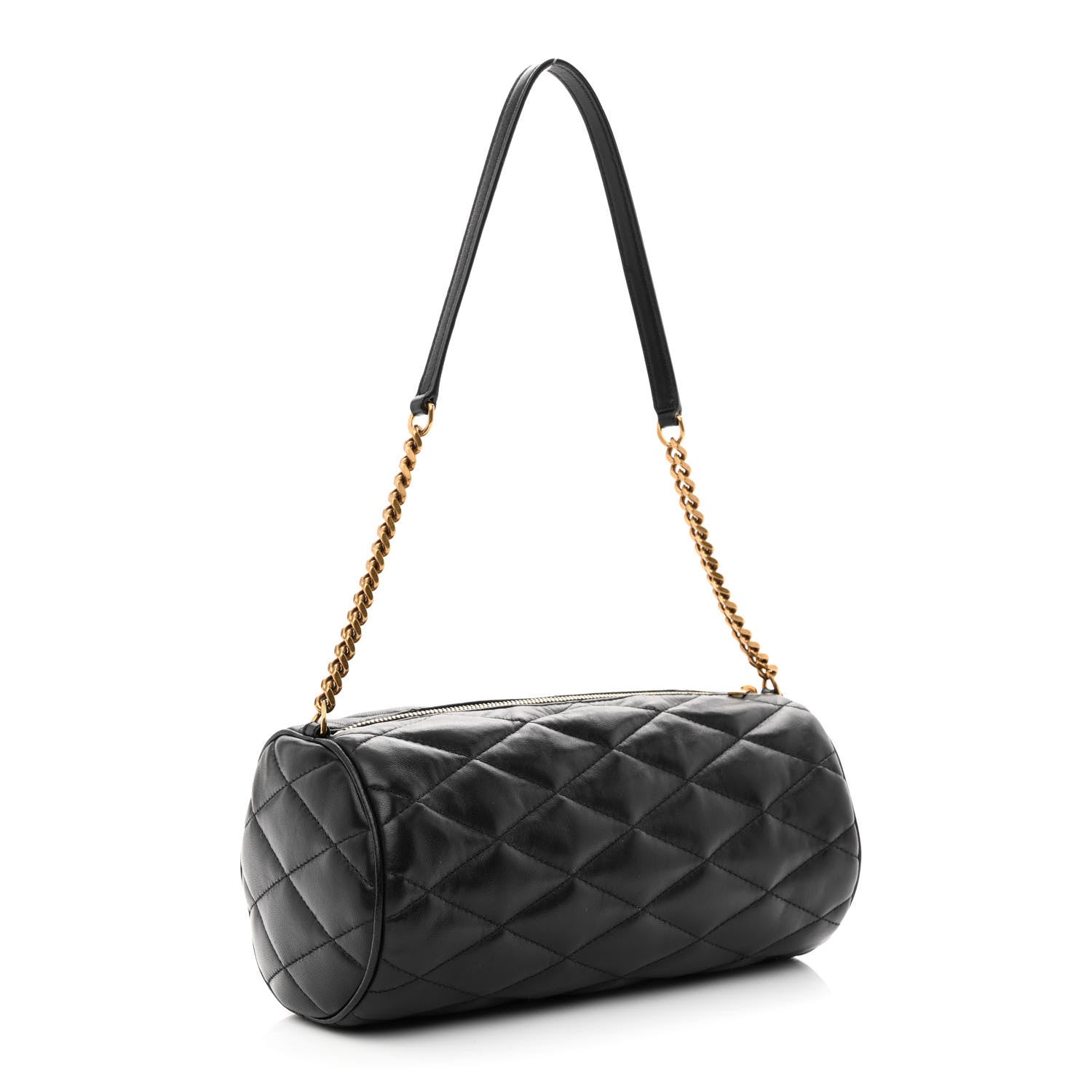 Saint Laurent Lambskin Monogram Small Sade Tube Bag Black 3 of 10