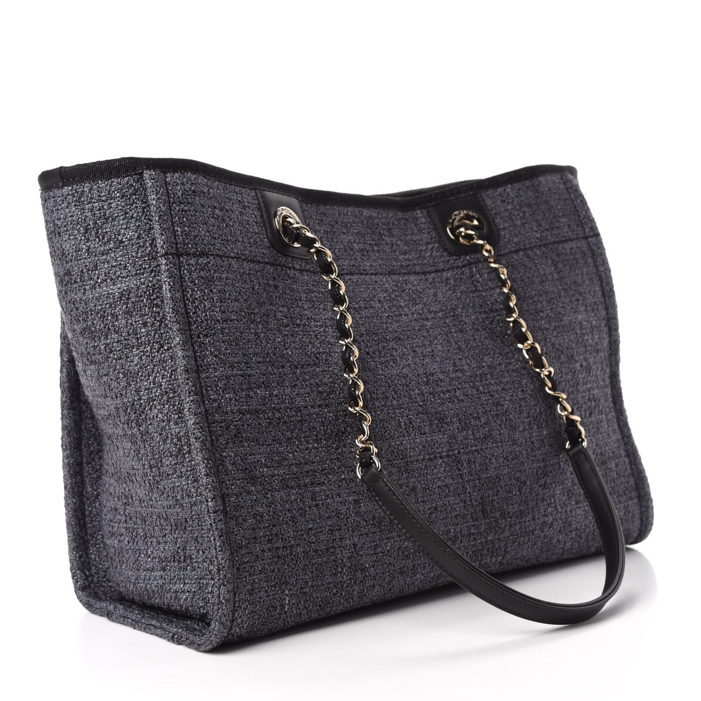 Lurex Boucle Small Deauville Tote Black