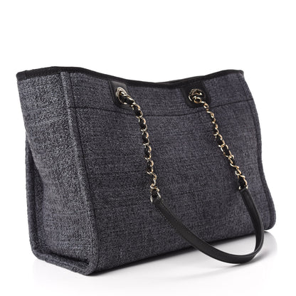 Chanel Lurex Boucle Small Deauville Tote Black 3 of 10
