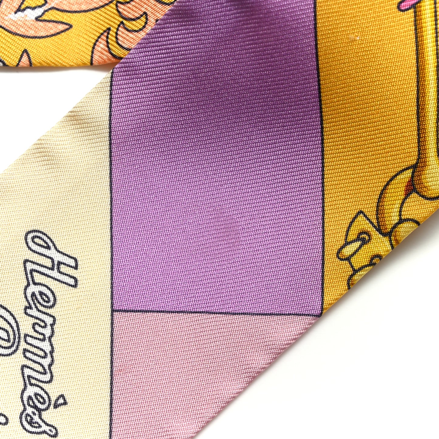 Silk Cliquetis Twilly Bouton D'Or Mauve