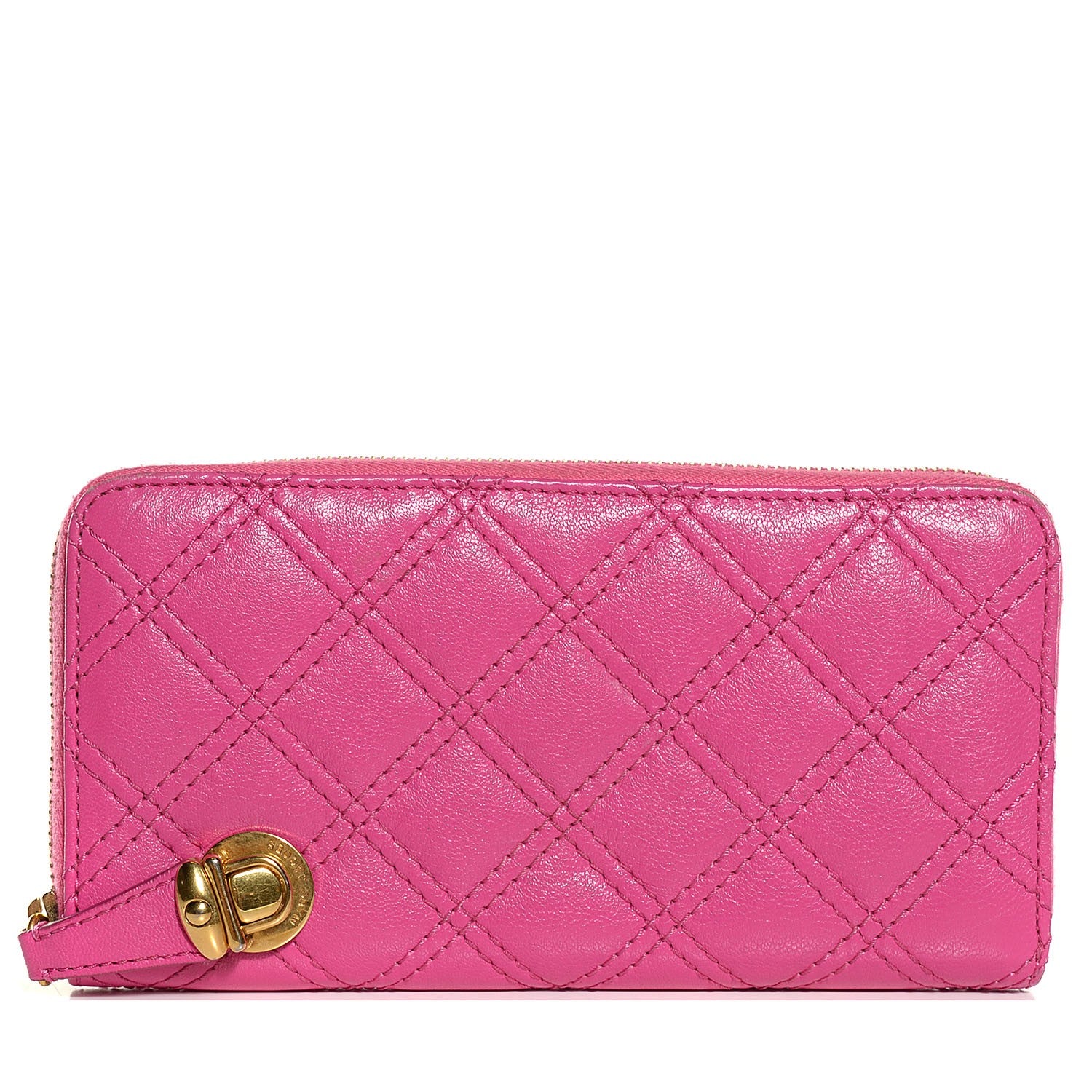Marc Jacobs Lambskin Quilted The Deluxe Zip Wallet 1 of 7