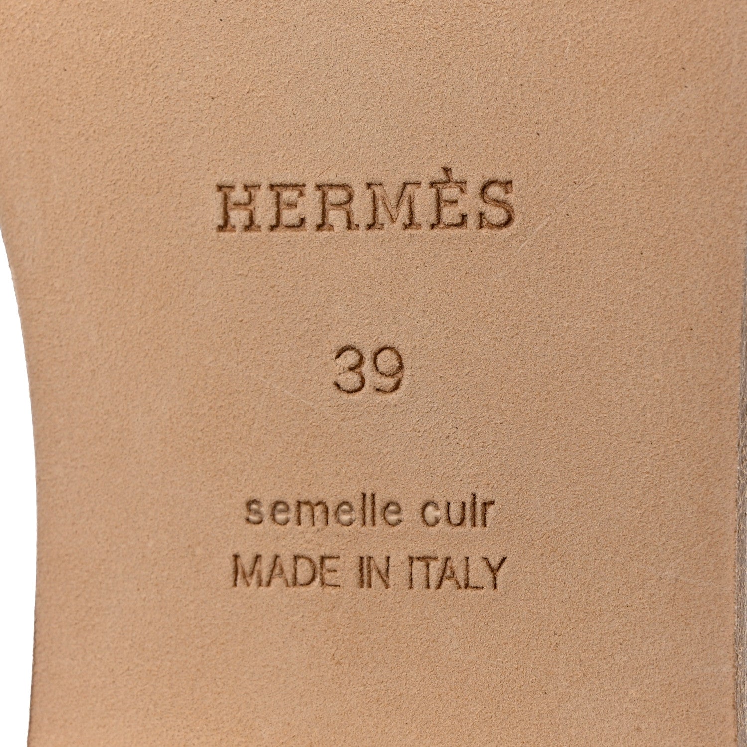 Hermes Epsom Oran Sandals 39 Etoupe 8 of 9