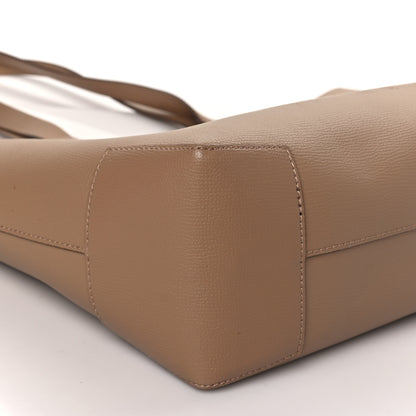 Burberry Calfskin TB Motif Embossed Medium Tote Camel 7 of 9