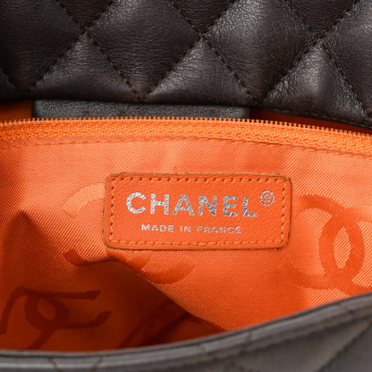 Chanel Calfskin Quilted Large Cambon Flap Brown Beige 5 of 17