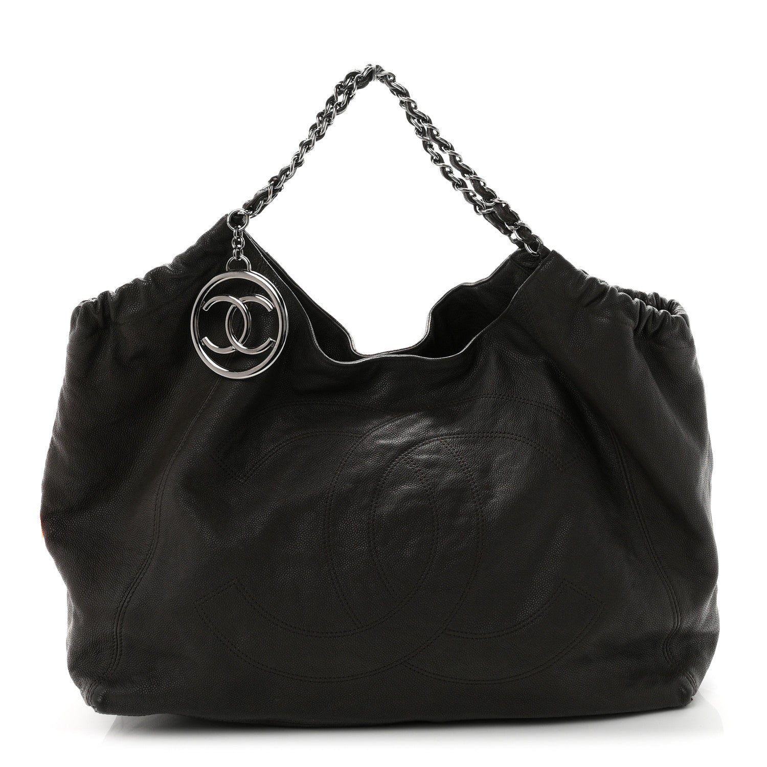 Chanel Distressed Caviar XL Coco Cabas Brown 1 of 10