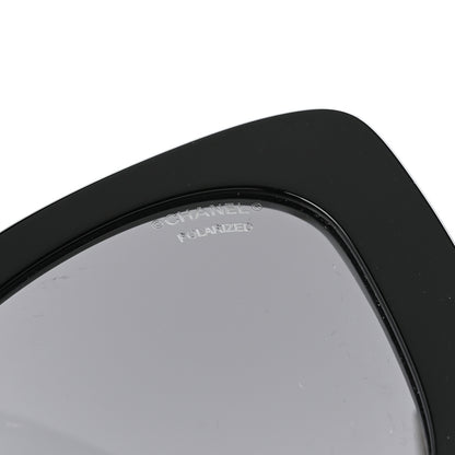 Chanel Acetate Strass Polarized Square Sunglasses 5422-B Black 7 of 8