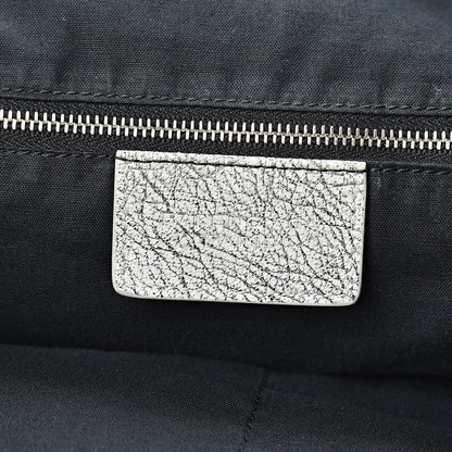 Balenciaga Agneau Classic Silver Hardware Papier Large Bowling Bag Grey 6 of 20