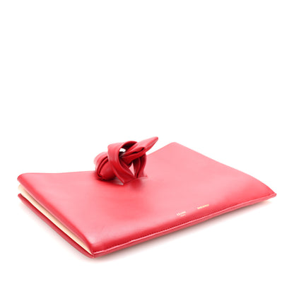 Celine Lambskin Knotted Clutch Bright Red Powder 4 of 6