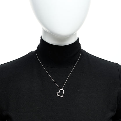 Roberto Coin 18K White Gold Diamond .22ct Tiny Treasures Heart Pendant Necklace 2 of 6