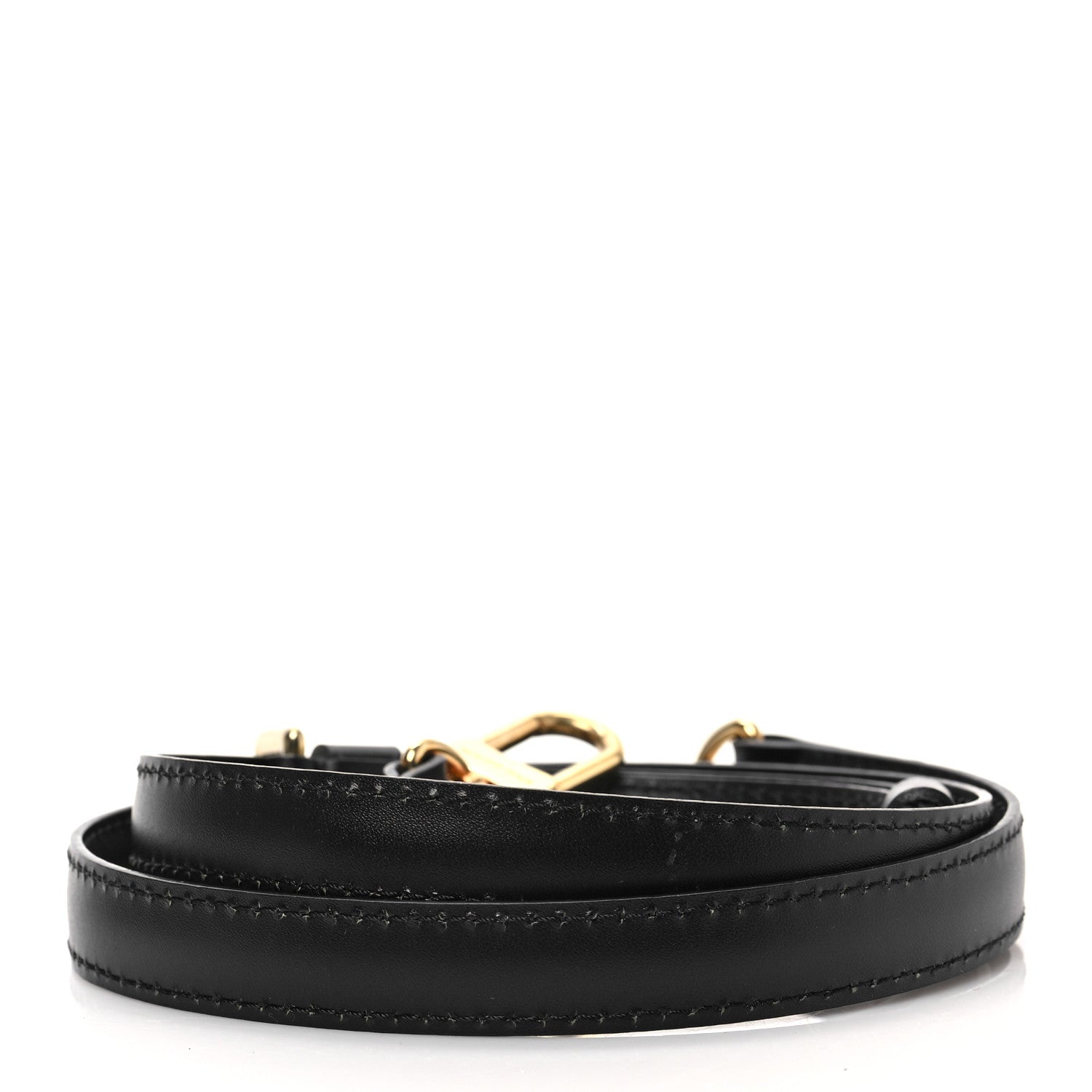 Louis Vuitton Calfskin 16mm Adjustable Shoulder Strap Black 2 of 3