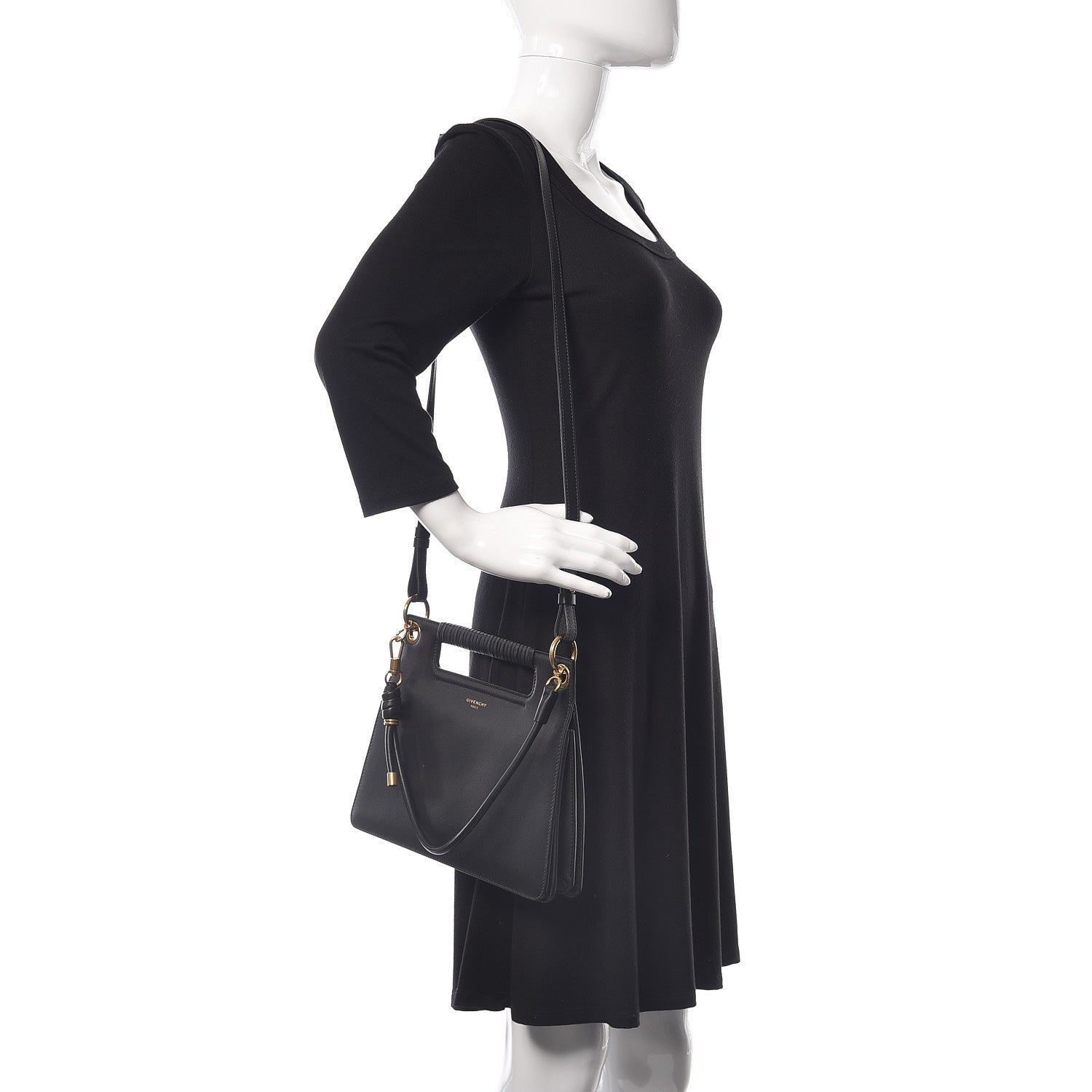 Givenchy Calfskin Medium Whip Top Handle Crossbody Black 2 of 9