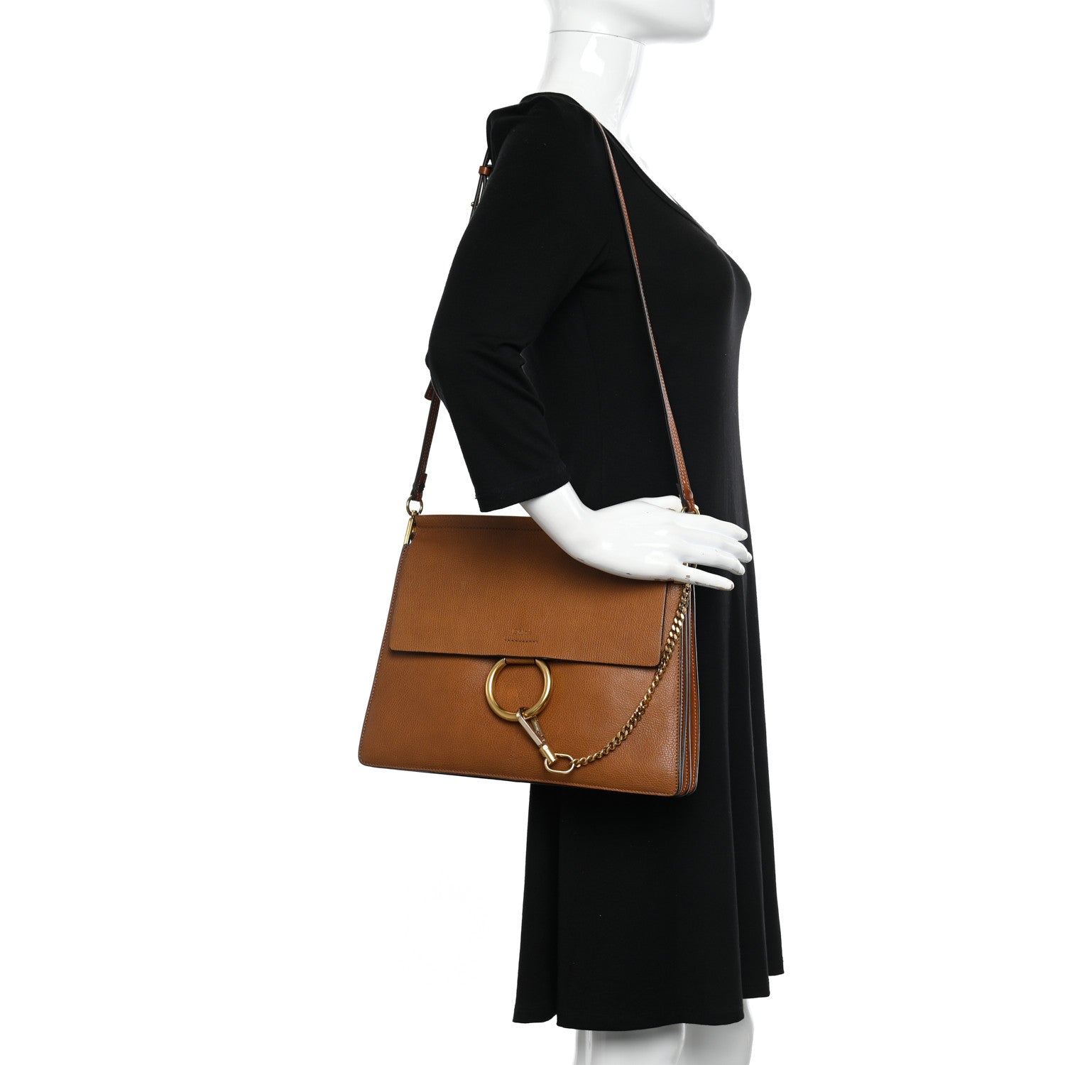 Chloe Goatskin Medium Faye Shoulder Bag Caramel 2 of 10