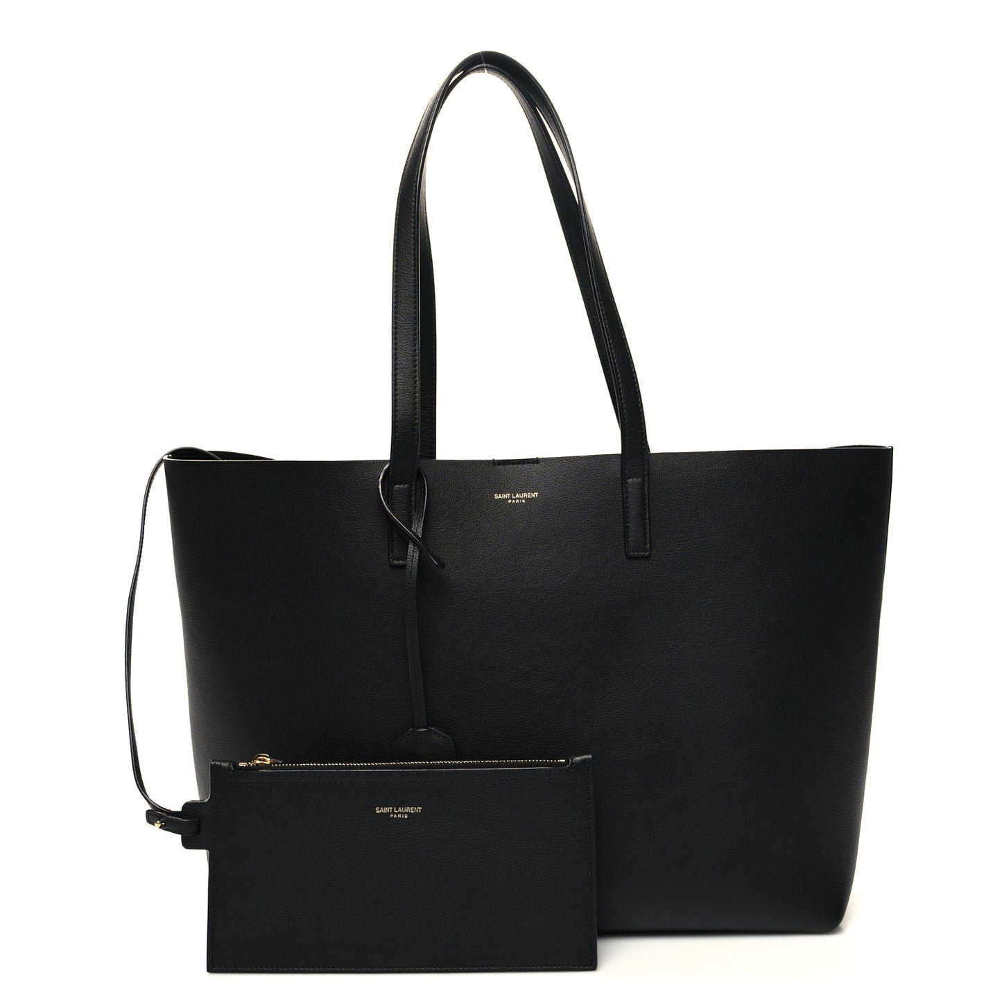 Calfskin Large Shopping Tote Black