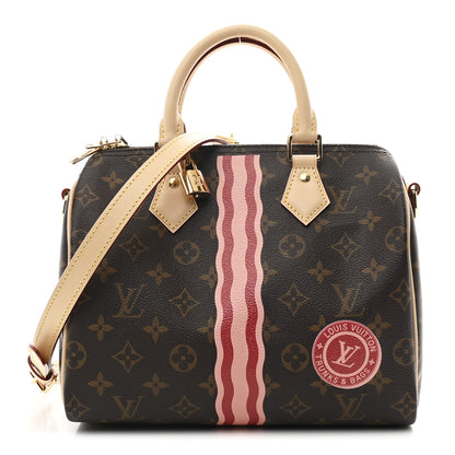 Louis Vuitton Mon Monogram Speedy Bandouliere 25 Light Pink Sari Red 1 of 9